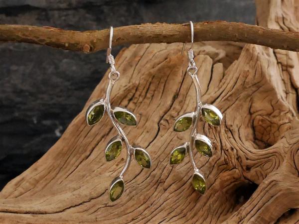 Earrings Silver  Peridot